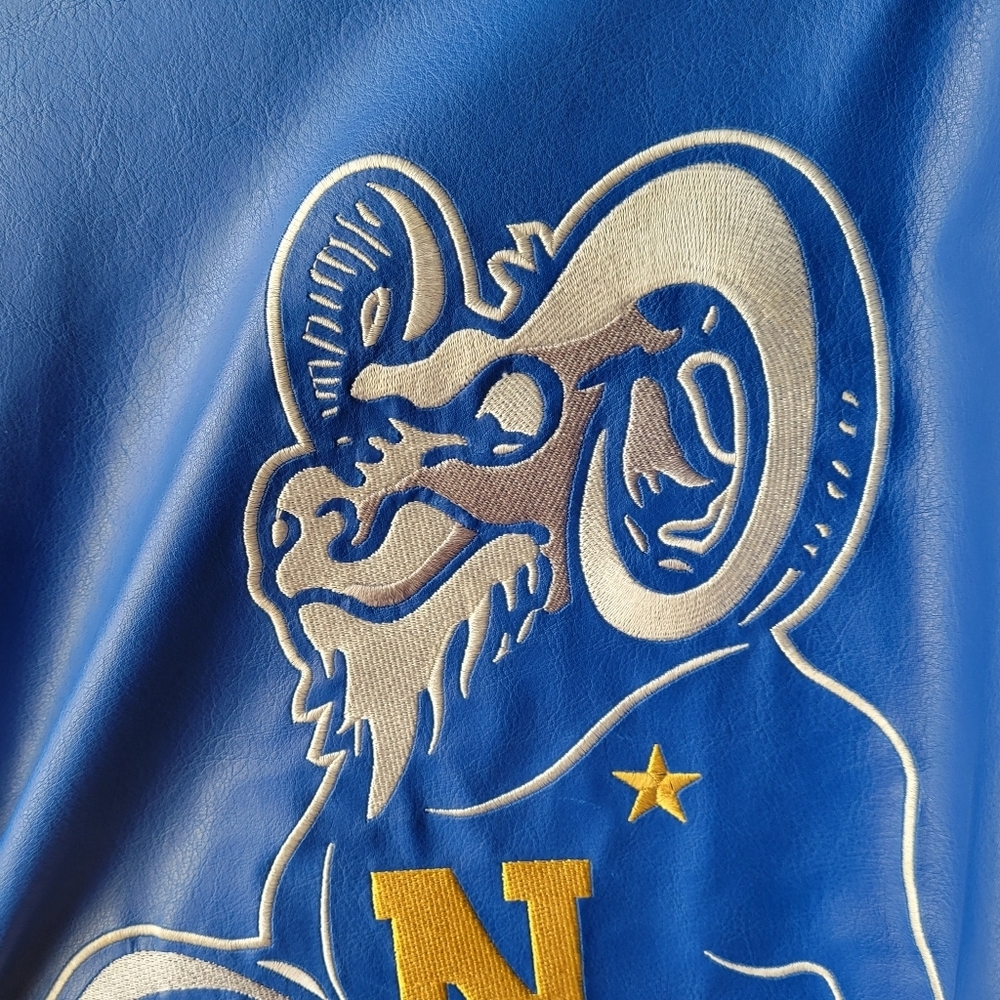 Vintage Steve & Barry’s Navy University Jacket Mens Exrta Large XL Lettermans - Picture 10 of 16